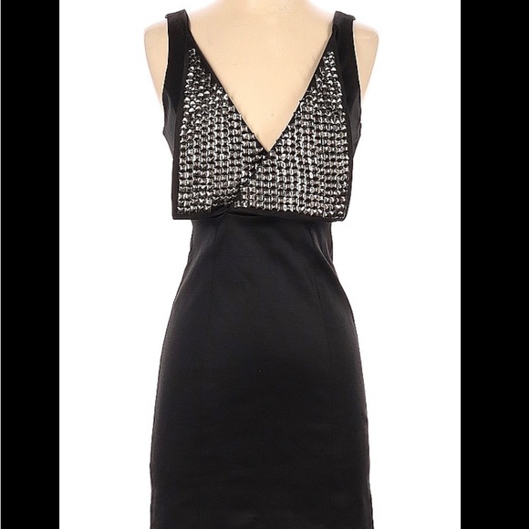 Valiant dress.  Black w/studded butterfly V collar.  New with tags.  Never worn - Picture 1 of 6